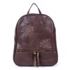 Dámský městský batůžek tmavě hnědý s výšivkou COSL001 ModexaStyl (2)