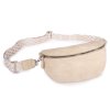 Dámská crossbody ledvinka s širokým popruhem béžová Jennifer Jones 3150 ModexaStyl (3)