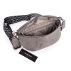 Dámská crossbody ledvinka s širokým popruhem šedá Jennifer Jones 3150 ModexaStyl (4)
