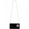 Večerní sametové kabelka psaníčko s odnímatelným řetízkem Miss Lulu černá CLM2457 ModexaStyl (8)