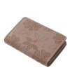 Dámská kožená peněženka s řezaným vzorem květů Sylvia Belmonte SLV192 béžová tmavá ModexaStyl (3)