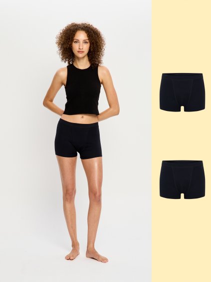 SLBSSOBLAW MB Soft Stretch Seamless Boyshort 2 Pack Super Black 341