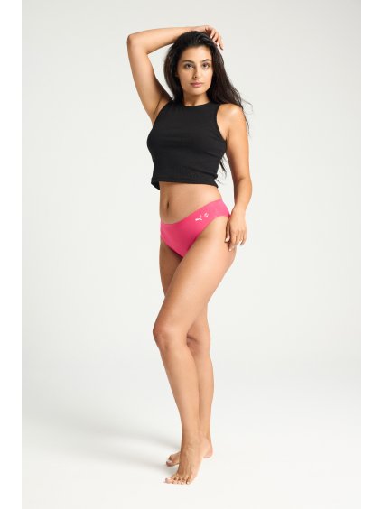 Menstruační kalhotky Puma x Modibodi Seamfree Bikini Moderate-Heavy Garnet Rose