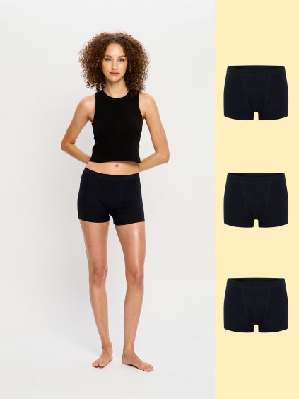 SLBSSOBLAW MB Soft Stretch Seamless Boyshort 3 Pack Super Black 341