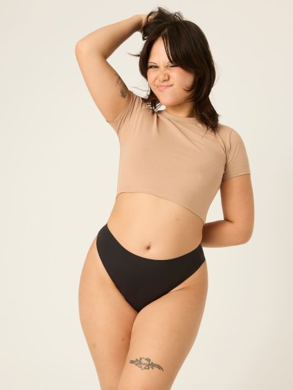 majtki menstruacyjne modibodi Seamfree Hi Leg Cheeky Cut MH Black 2 M