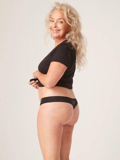 majtki menstruacyjne modibodi Recycled Seamfree Thong SL Black 2 S