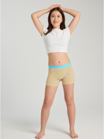 majtki menstruacyjne modibodi Teen Hipster Boyshort Pony Stripe Pink (3)