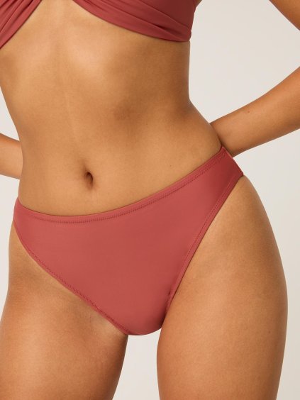 Stroje kąpielowe menstruacyjne modibodi Hi Leg Cheeky Bottom MH Sahara Red 0517 S