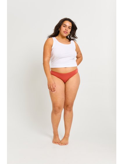 Modibodi Basic Cheeky Bikini Moderate Heavy cedar 1