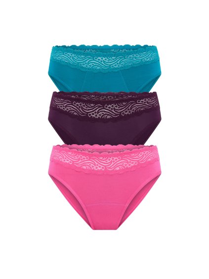 Modibodi Sensual Hi Waist Bikini 3 Pack Gemstone