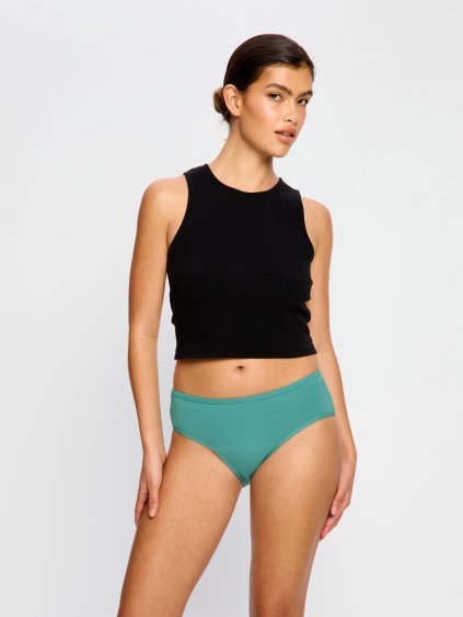 MB Basic Mid Rise Brief Moderate Teal Green