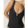 Stroj kąpielowy menstruacyjne modibodi V Neck One Piece MH Black2