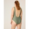 Stroje kąpielowe menstruacyjne modibodi V Neck One Piece MH oasis green 0978 XL