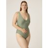 Stroje kąpielowe menstruacyjne modibodi V Neck One Piece MH Oasis Green XL (1)