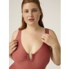 Menštruačné plavky jednodielne V Neck One Piece Sahara Red