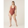 Menštruačné plavky jednodielne V Neck One Piece Sahara Red