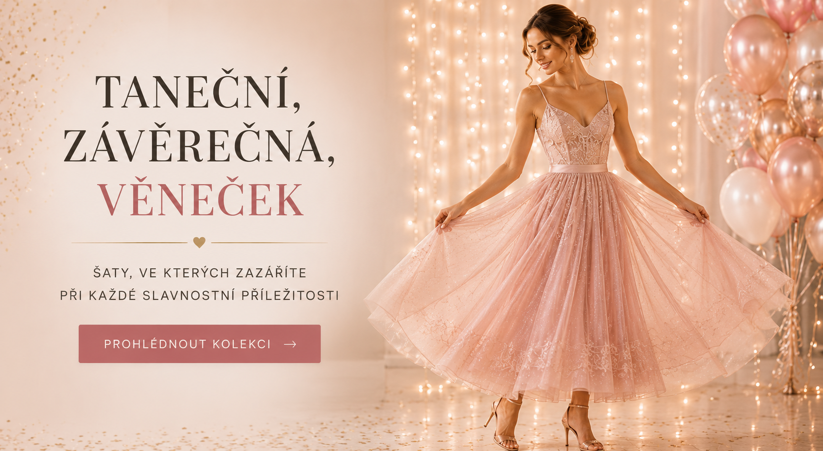 Šaty do tanečních, věneček, závěrečná