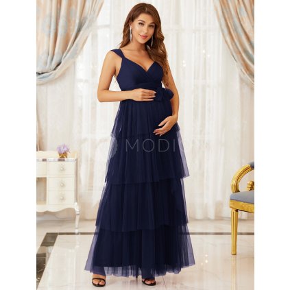 Společenské těhotenské šaty EY20794NV - Modion.czTěhotenské společenské šaty modré - velikost 38 - EY20794NV