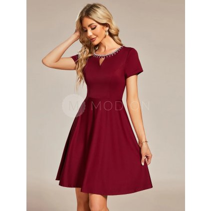 Společenské šaty červené krátké koktejlové – Ever Pretty EB01792BD42