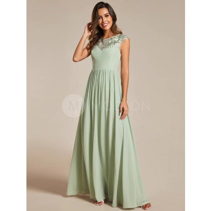 Šaty na svatbu mentolově zelené Ever Pretty EE02087MG - Společenské šaty, plesové šaty a svatební šaty - Modion.cz
