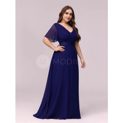 PLUS SIZE Společenské šaty královsky modré Ever Pretty EP09890RB - PLUS SIZE Společenské šaty, PLUS SIZE plesové šaty a PLUS SIZE svatební šaty - Modion.cz