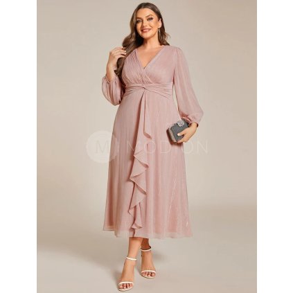 PLUS SIZE šaty na svatbu pro hosty Ever Pretty EE01977DR - PLUS SIZE Společenské šaty, PLUS SIZE šaty na svatbu, PLUS SIZE plesové šaty a PLUS SIZE svatební šaty - Modion.cz