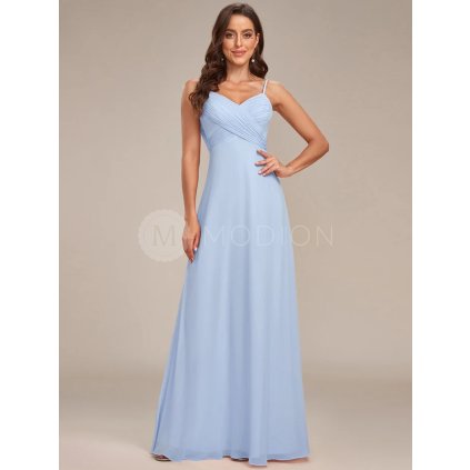 Společenské šaty ledově modré dlouhé šifonové – Ever Pretty ES80026IB