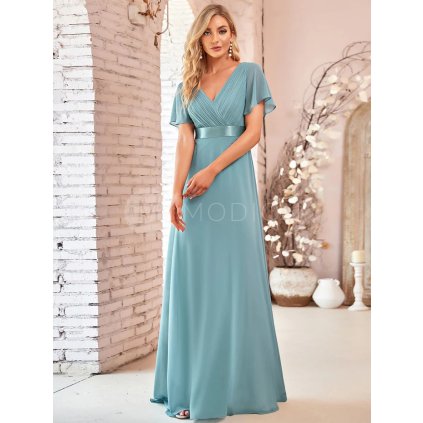 Elegantní šaty dlouhé modré šifonové – Ever Pretty EP09890DB, prodává Modion.cz