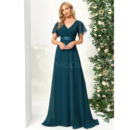 Společenské šaty dlouhé modré šifonové – Ever Pretty EP09890TE, prodává Modion.cz