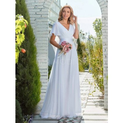 Svatební šaty z šifonu EP09890WH – Modion.cz