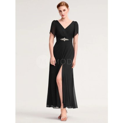 Společenské šaty dlouhé černé šifonové – Ever Pretty EE02400BK, prodává Modion.cz