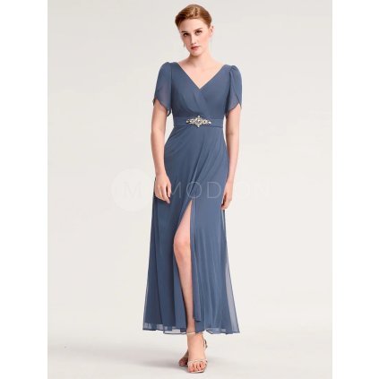 Společenské šaty dlouhé modré šifonové – Ever Pretty EE02400DN, prodává Modion.cz