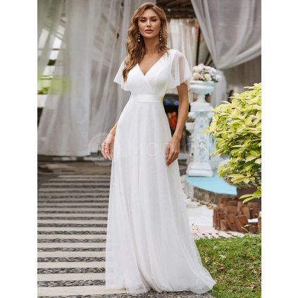 Svatební šaty bílé – Elodie (přední pohled)