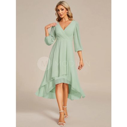 Zelené společenské šaty midi šifonové – Ever Pretty EG01926MG40