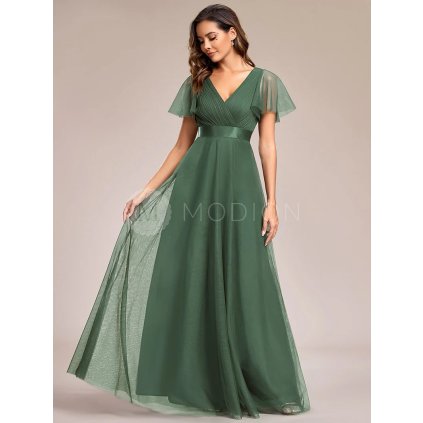 Společenské šaty dlouhé zelené tylové – Ever Pretty EP07962EU