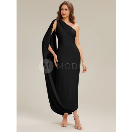 Společenské dlouhé šaty černé – model (celkový pohled)