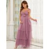 Společenské šaty pro těhotné růžové dlouhé elegantní – Ever Pretty EY20794OD36