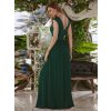 Večerní šaty zelené dlouhé áčková sukně – Ever Pretty EP00646DG42