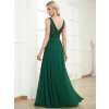 Plesové šaty tmavě zelené šifonové áčkový střih – Ever Pretty EE0163ADG38