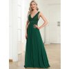 Společenské šaty zelené dlouhé šifonové s krajkou – Ever Pretty EE0163ADG38