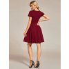 Večerní šaty červené krátké zdobený výstřih – Ever Pretty EB01792BD42