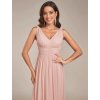 Večerní šaty růžové dlouhé plisované elegantní – Ever Pretty EP09016PK46