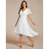 Šaty na svatbu bílé krátké asymetrické – Ever Pretty EG01923WH46