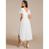 Večerní šaty bílé krátké s krátkým rukávem – Ever Pretty EG01923WH46