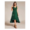 Společenské šaty zelené šifonové asymetrické – Ever Pretty EG61926DG44