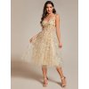Plesové šaty zlaté tylové s flitry – Ever Pretty EG02106GD