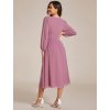 Šaty na ples starorůžové šifonové s elastickým pasem – Ever Pretty EG01929OD40