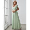 Šaty na svatbu zelené dlouhé šifonové s páskem – Ever Pretty EE0164AMG42