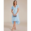 Společenské šaty světle modré krátké šifonové – Ever Pretty EG01923BL