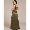 Šaty do tanečních zelené olivové dlouhé saténové s kapsami – Ever Pretty ES02326OG